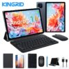 KINGRID T90 Tablet 2026 Neues Modell Android 16 System, 11-Zoll-IPS-Display, 24(8+16)GB RAM + 128GB ROM (2TB erweiterbar), unterstützt 2TB TF-Karten-Erweiterung, T615 Octa-Core-Prozessor, 8000mAh-Akku. Ideal für Studenten Berufstätige. Tragbares Tablet inklusive Tastatur, Maus, Teclast-Schutzhülle